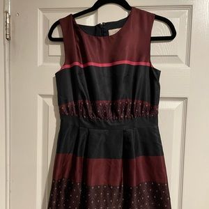 Loft maroon and navy dress